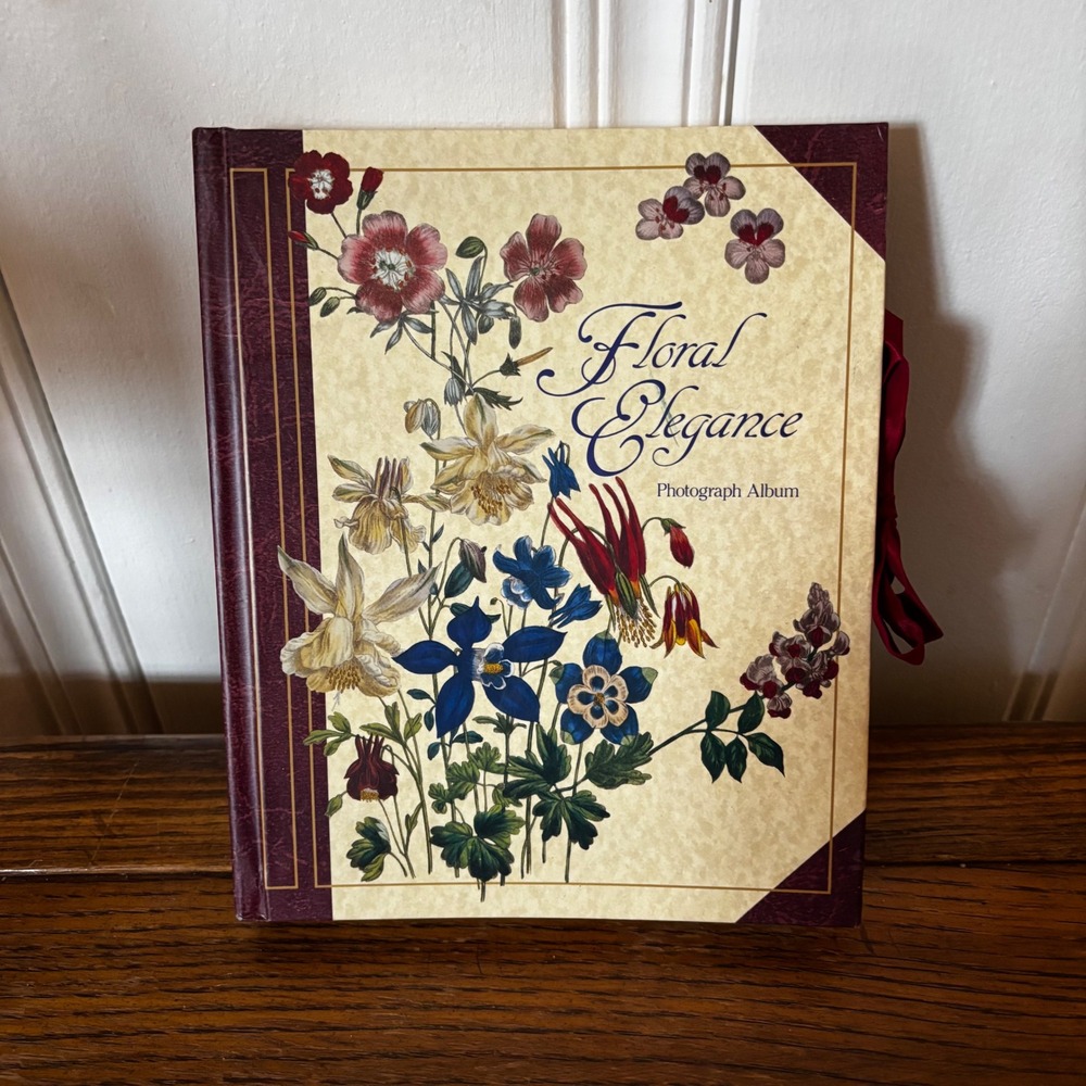 Floral Elegance Photograph Album Hardback Vintage‎ Flowers Waverly